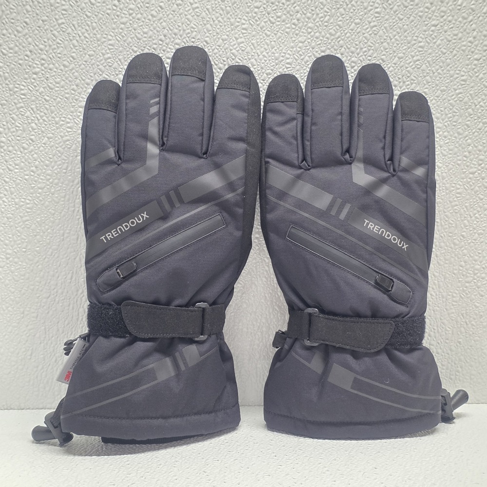 TRENDOUX Mens Winter Gloves Extreme Cold Weather Medium Black